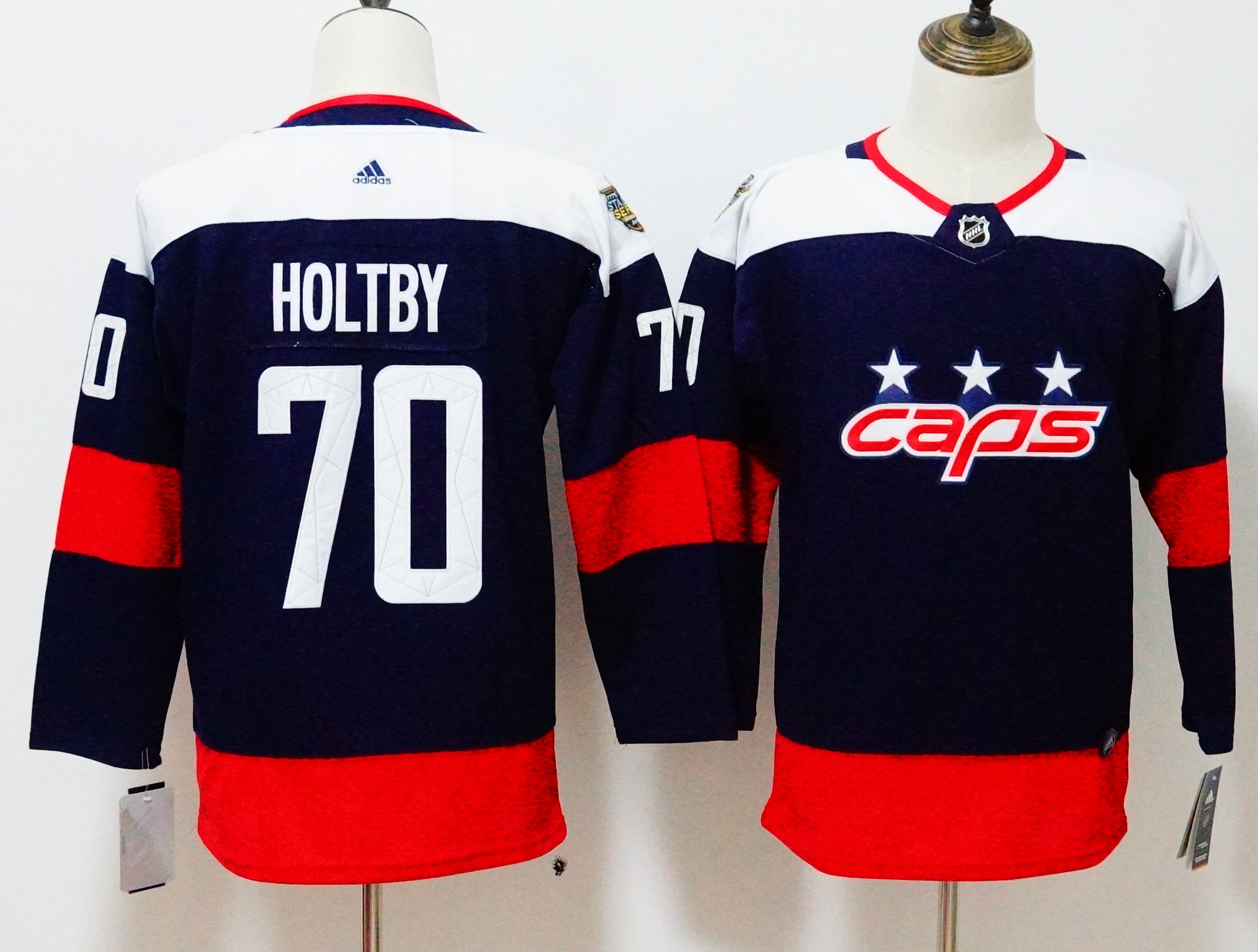 Women Washington Capitals #70 Holtby Blue Hockey Stitched Adidas NHL Jerseys
